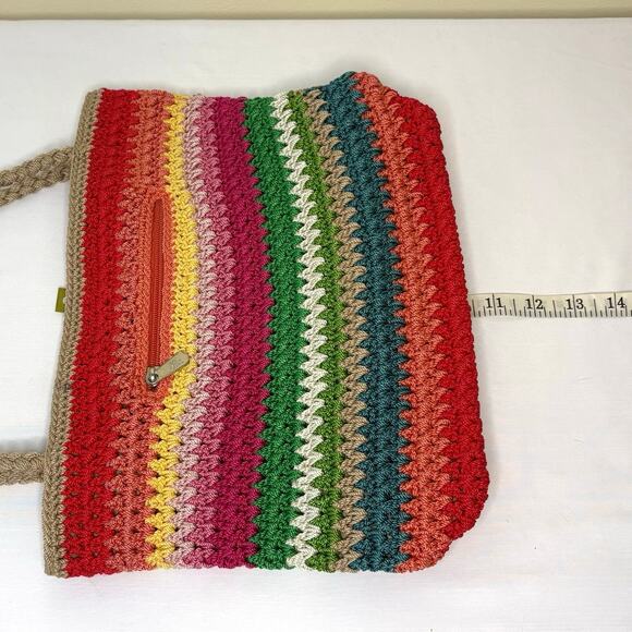 The Sak Crochet Shoulder Bag Handbag Purse | Multi Color Rainbow | EUC - Picture 8 of 11